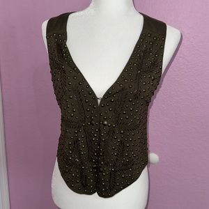 Beaded green Vest